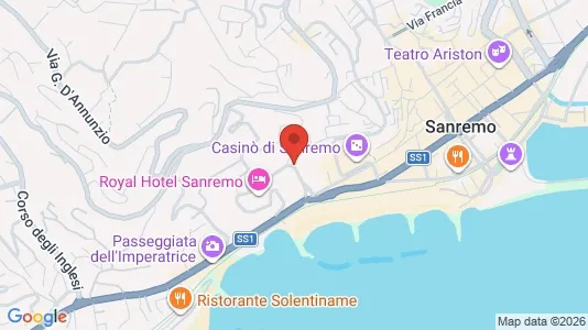 Apartments for rent i Sanremo - kort over placeringen