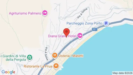 Apartments for rent i Alassio - kort over placeringen
