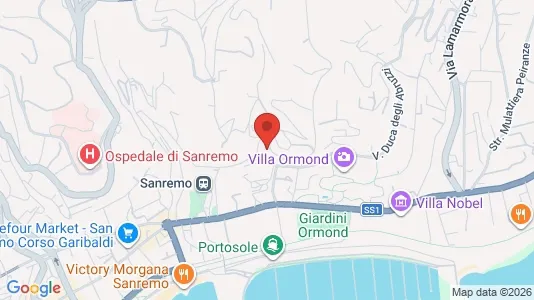 Apartments for rent i Sanremo - kort over placeringen