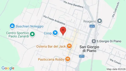 Apartments for rent i San Giorgio di Piano - kort over placeringen
