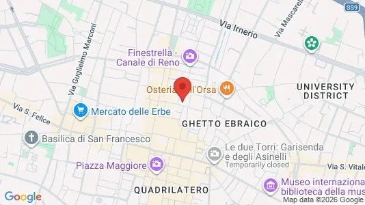 Apartments for rent i Bologna - kort over placeringen