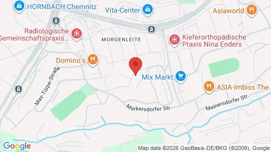 Apartments for rent i Chemnitz - kort over placeringen