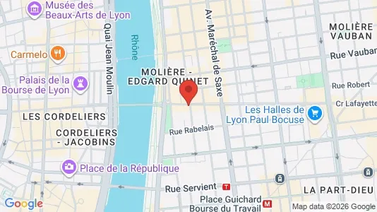 Apartments for rent i Lyon - kort over placeringen