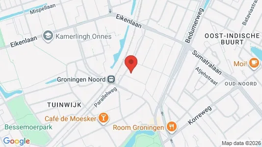 Apartments for rent i Groningen - kort over placeringen