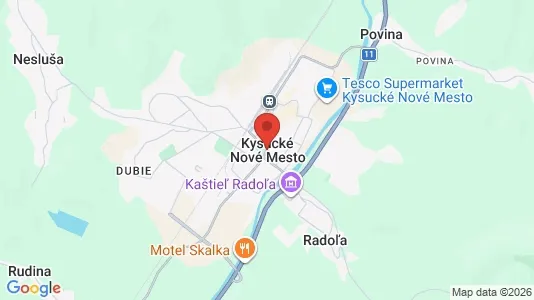 Apartments for rent i Kysucké Nové Mesto - kort over placeringen