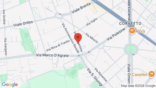 Apartments for rent i Milano Zona 5 - Vigentino, Chiaravalle, Gratosoglio - kort over placeringen