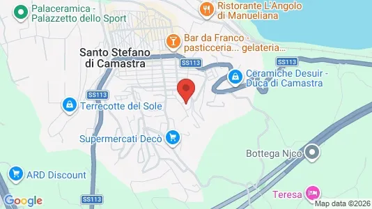 Apartments for rent i Santo Stefano di Camastra - kort over placeringen