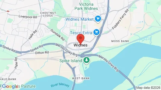 Apartments for rent i Widnes - Cheshire - kort over placeringen