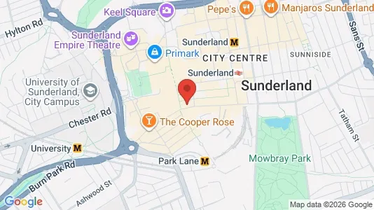 Apartments for rent i Sunderland - Tyne and Wear - kort over placeringen