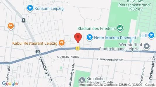 Apartments for rent i Leipzig - kort over placeringen