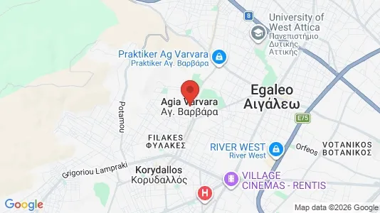Apartments for rent i Agia Varvara - kort over placeringen