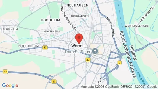 Apartments for rent in Worms - Photo from Google Street View