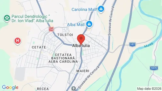 Apartments for rent i Alba Iulia - kort over placeringen