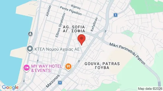 Apartments for rent i Patras - kort over placeringen