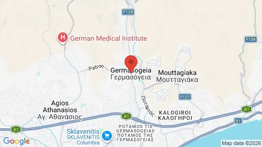 Apartments for rent i Germasogeia - kort over placeringen