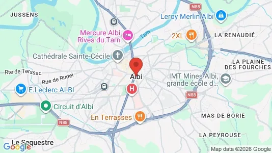 Rooms for rent i Albi - kort over placeringen