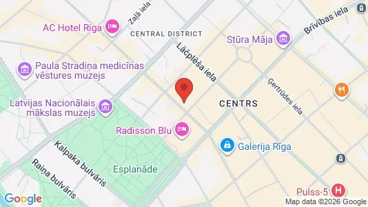 Apartments for rent i Riga Centrs - kort over placeringen