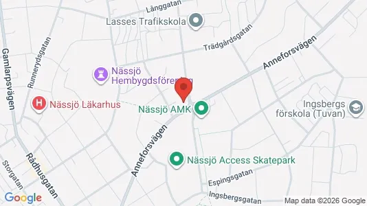 Apartments for rent i Nässjö - kort over placeringen