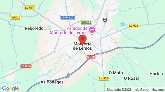 Houses for rent i Monforte de Lemos - kort over placeringen