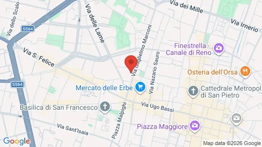 Apartments for rent i Bologna - kort over placeringen