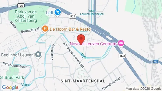 Apartments for rent i Leuven - kort over placeringen