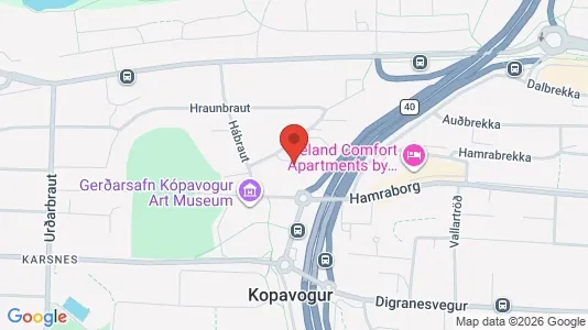 Apartments for rent i Kópavogur - kort over placeringen