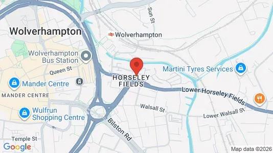 Apartments for rent i Wolverhampton - West Midlands - kort over placeringen