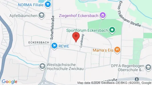 Apartments for rent i Zwickau - kort over placeringen