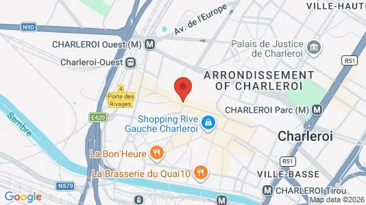 Apartments for rent i Charleroi - kort over placeringen