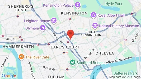 Apartments for rent i London SW5 - kort over placeringen