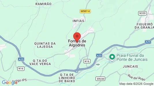 Apartments for rent i Fornos de Algodres - kort over placeringen