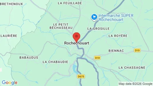 Apartments for rent i Rochechouart - kort over placeringen