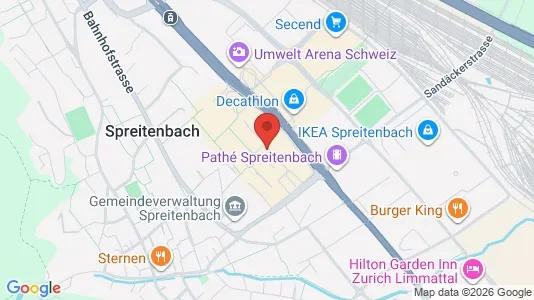 Apartments for rent i Baden - kort over placeringen