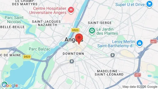 Apartments for rent i Angers - kort over placeringen