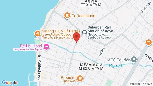 Apartments for rent i Patras - kort over placeringen