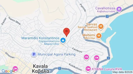 Apartments for rent i Kavala - kort over placeringen