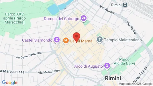 Apartments for rent i Rimini - kort over placeringen