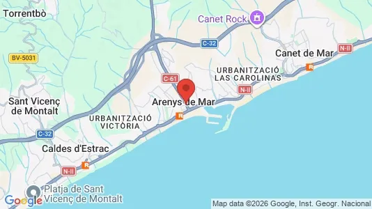 Houses for rent i Arenys de Mar - kort over placeringen