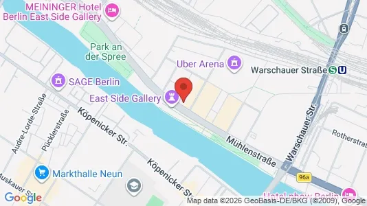 Apartments for rent i Berlin Friedrichshain-Kreuzberg - kort over placeringen