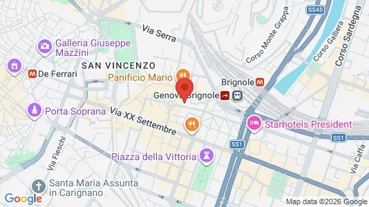 Apartments for rent i Genoa - kort over placeringen