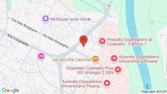 Apartments for rent i Pisa - kort over placeringen