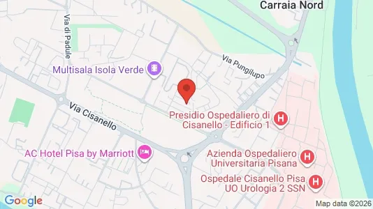 Apartments for rent i Pisa - kort over placeringen