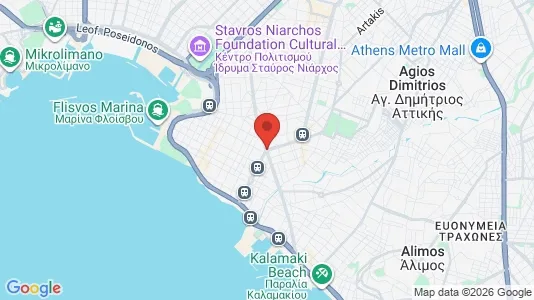 Apartments for rent i Palaio Faliro - kort over placeringen