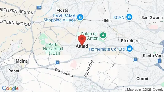 Houses for rent i Ħ'Attard - kort over placeringen