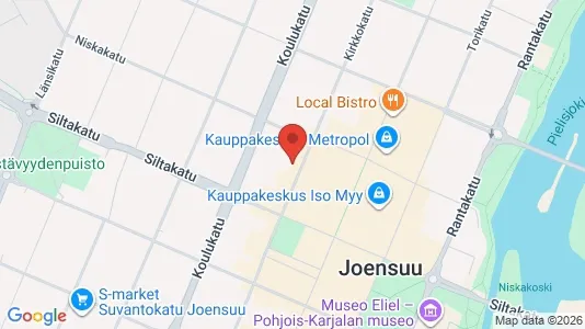 Apartments for rent i Joensuu - kort over placeringen