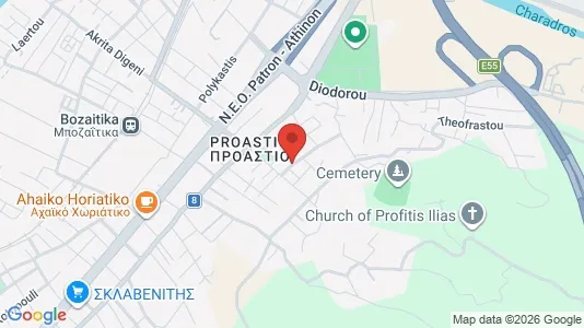 Apartments for rent i Patras - kort over placeringen