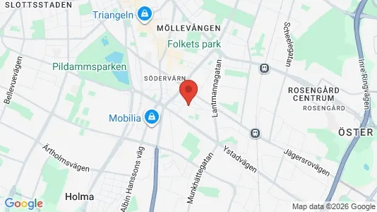 Rooms for rent i Sofielund - kort over placeringen
