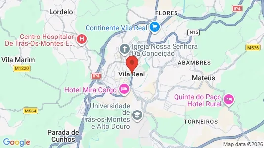 Apartments for rent i Vila Real - kort over placeringen