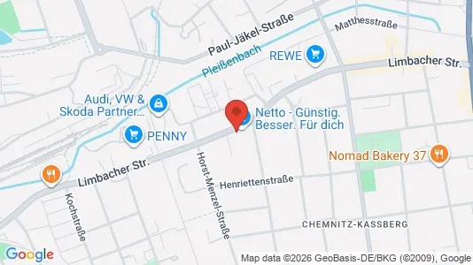Apartments for rent i Chemnitz - kort over placeringen