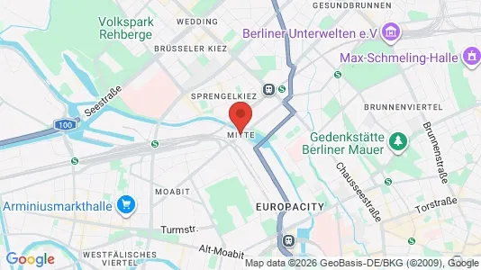 Apartments for rent i Berlin Mitte - kort over placeringen